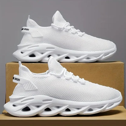 Hombres zapatos deportivos casuales zapatillas transpirables livianas calzado de malla de malla al aire libre