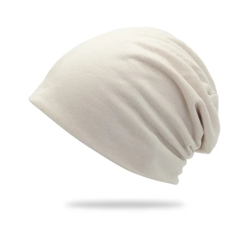 Cotton Slouchy Beanie Hip-Hop Soft Lightweight Running Beanie Adult Dwarf Hat Chemo Cap for Men Women Hip-Hop Sleep Cap Stretchy