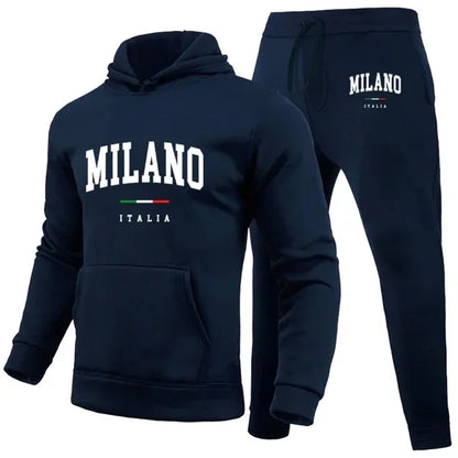 Muška luksuzna kapuljača Set Milano Print Twichirt Tweatpant za muške kapuljače vrhovi jogginging hlače odijelo casual tracksuit u ulici