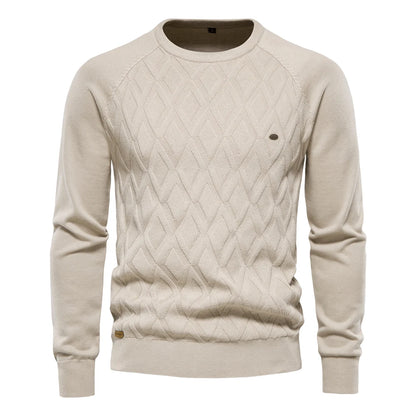 Aiopeson Argyle Basic Men Bullers Color Couleur O Neck à manches longues Male Plafonnée Male Male de mode Hiver Nouveaux pulls chauds pour les hommes