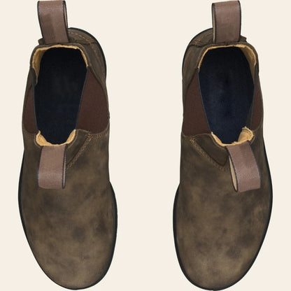 Zapatos de cuero retro de lujo Botas Chelsea Casual Capricional Cómoda Unisex Tobillo Estilo británico Botas de trabajo para hombres Big Tamaño 35-49