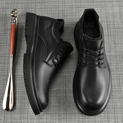 Luxury-style Men's Genuine Leather Casual Shoes Soft Sole Lace-up Oxford Shoes Stylish Formal Dress Footwear Male Business Shoes