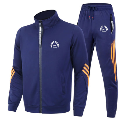2024 رجال جدد يديرون مجموعات من قطعتين zip up cardigan Stand Stack Jacket Sweatshirt+Pants مجموعات للجنسين للملابس الرياضية الربيع