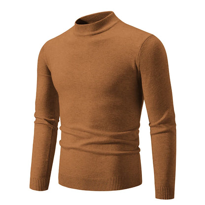 Ny Autumn Winter Designer Fashion Half Turtleneck Sticked tröja Högkvalitativ herr Casual Solid Color Warm Woman Sweaters