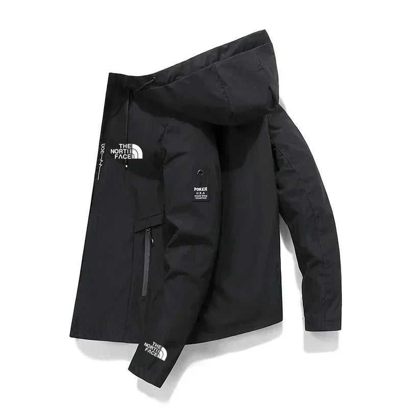 2025 New Men's Windproof Jacket Zipper Hooded Baseball Jacket Outdoor Sports Casual High Quality Spring and Autumn Brand