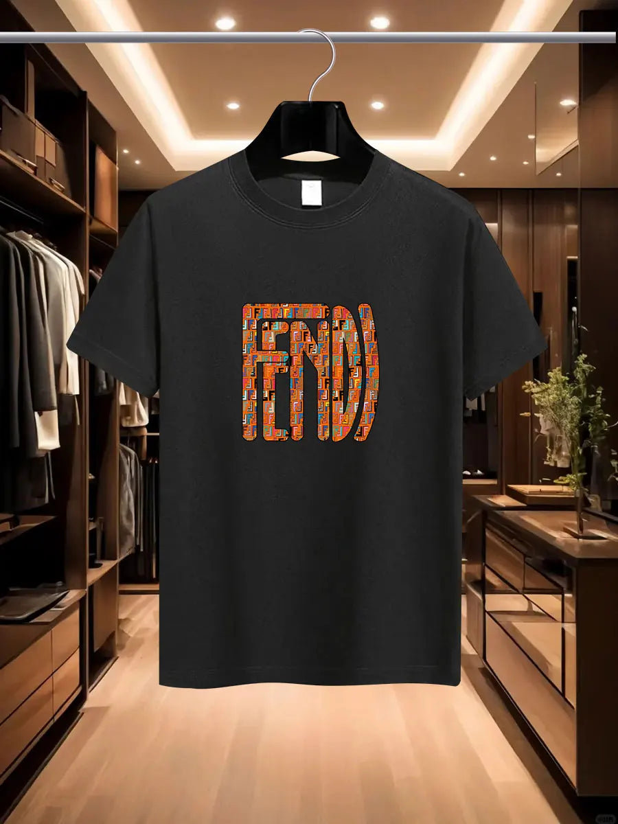Camiseta impresa de la marca de la marca de FD International Fash International Fashion Fash International Fashion Fashion de Summer Men.