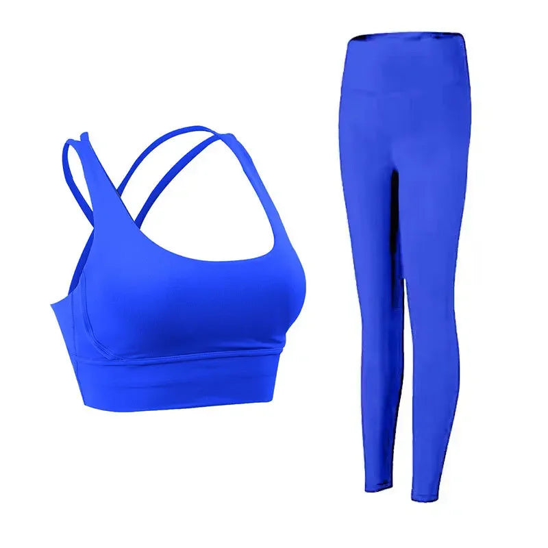 2 Piece Yoga Clothes Women's Tracksuit Athletic Wear Pilates Fitness Suit Gym Workout Push Up Clothes Sports Leggings Suit👖👖