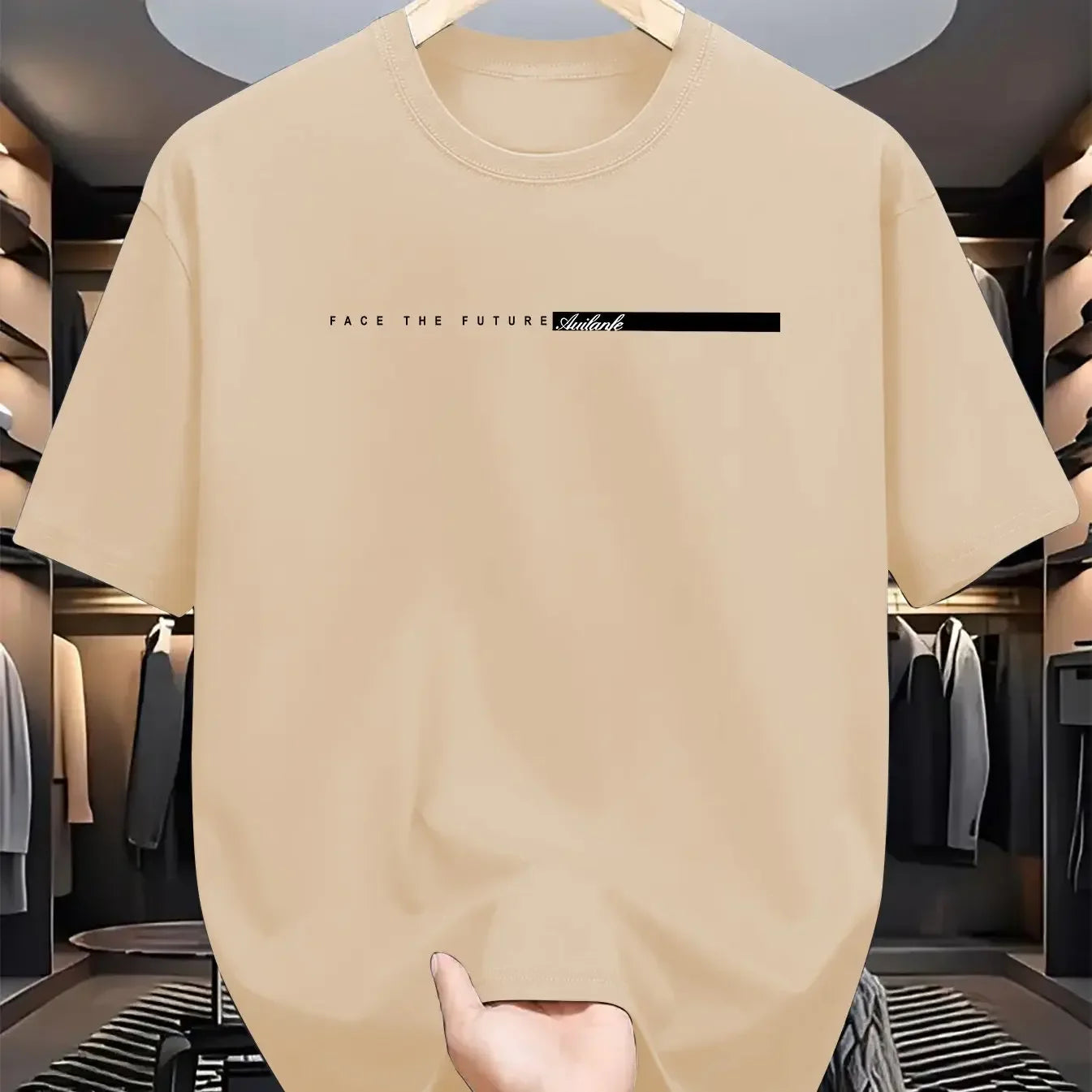 Letnie męskie litery kapitałowe Drukuj okrągły szyjka krótkoczestrwałe T-shirt TOP High Street Men and Women's Style