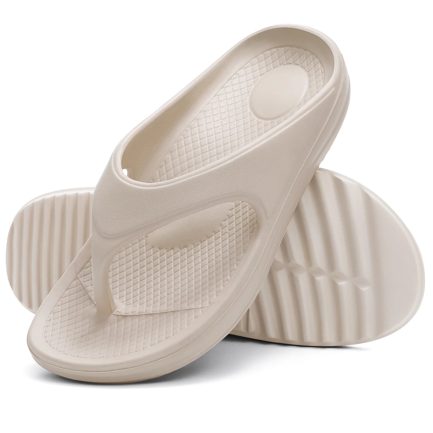 Smile Pop Men's Flip-flops Summer Sandals for Men Soft EVA Summer Casual Beach Shoes Arch Support Recovery Antiskid Flip Flops
