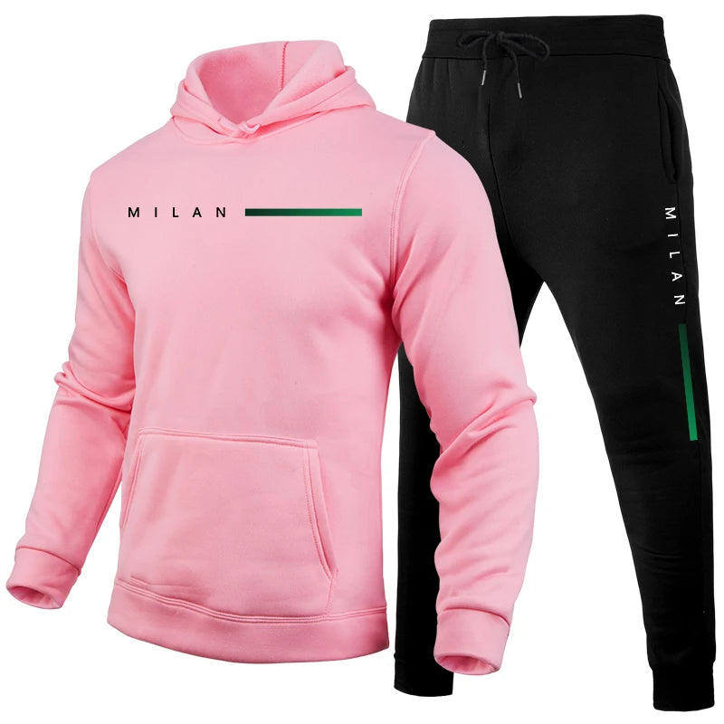 2025 Hot Sale Men's Hooded Sweatshirts Jogger Pants Autumn Winter Daily Casual Sports Jogging Suit Home Outdoor Hoodie Tracksuit