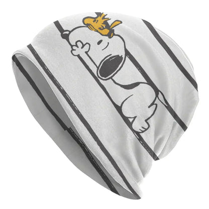 Custom The Peanuts Bonnet Hats Street Knitted Hat For Women Men Winter Warm S-Snoopys Skullies Beanies Caps