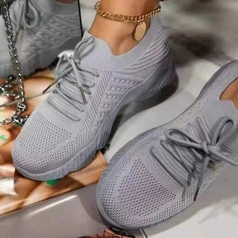 Ženske mreža dihajoča priložnostna superge čipkaste vulkanizirane čevlje ženske platforme superge ženske čevlje plus size Zapatos de mujer