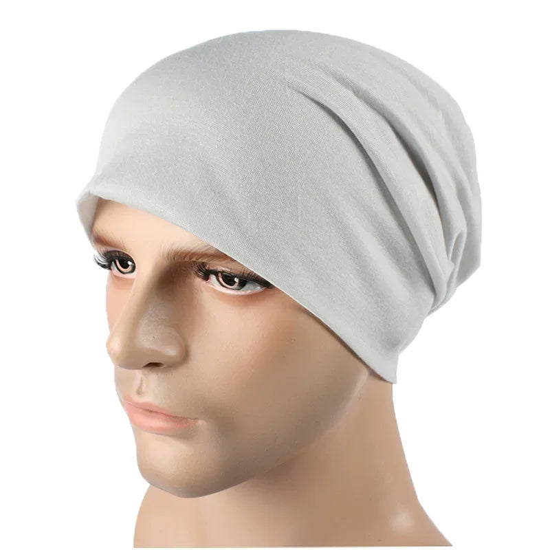 Sombreros de primavera para mujeres Gorro delgado Capa tejida Girl Autumn Cool Candy Color Geanie Hombres Pila de algodón Capa de pila Capa informal