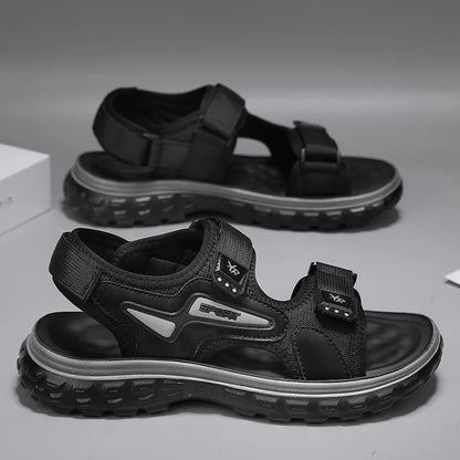 New Men's Sandals 2024 Summer Outdoor Casual Beach Shoes Lightweight Anti-Slip Roman Sandals Comfortable Men's Flip Flop Sandals