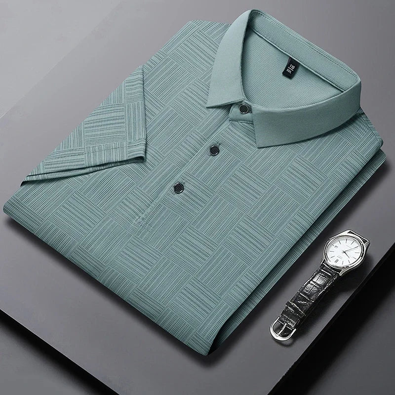 2024 Camiseta de manga corta de manga corta de manga corta de nuevo negocio impreso para hombres Moda de manga corta cómoda y transpirable Top