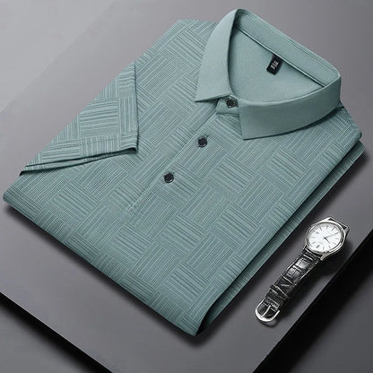 2024 Camiseta de manga corta de manga corta de manga corta de nuevo negocio impreso para hombres Moda de manga corta cómoda y transpirable Top