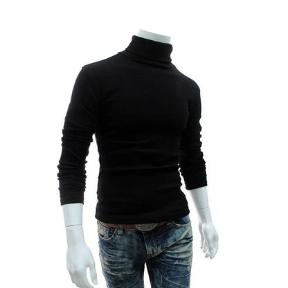Frühling dünne Männer Rollkragenpullover schwarze Pullover Kleidung für Männer Baumwolle Harajuku gestrickt