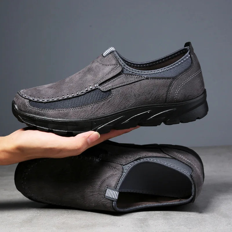 Mænd afslappede sko åndbare loafers sneakers mand komfortable blød sål mokkasiner designer håndlavet retro vandrende sko mænd sko