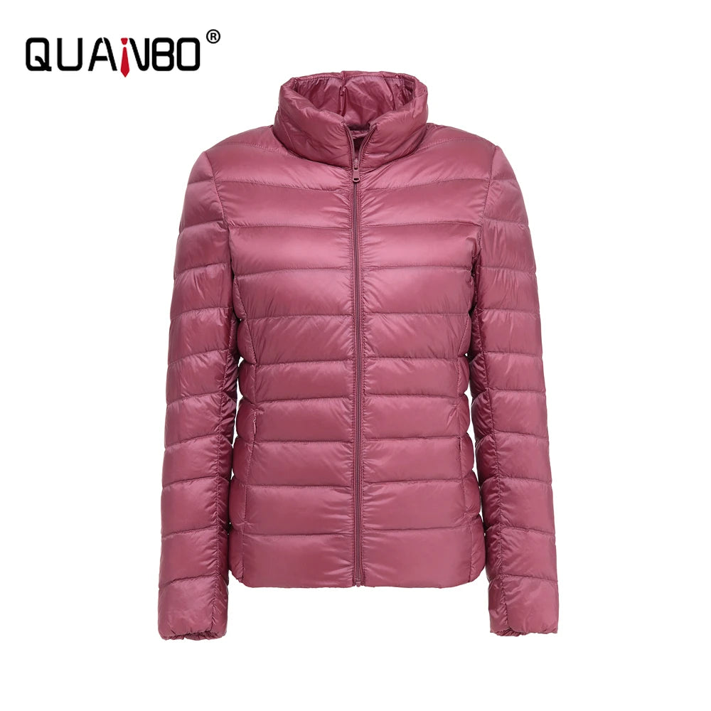 15 Colors Female Slim Fit Short Portable Windproof Puffer Jacket New Women Autumn Winter Packable Ultra Light Weight Down Coat