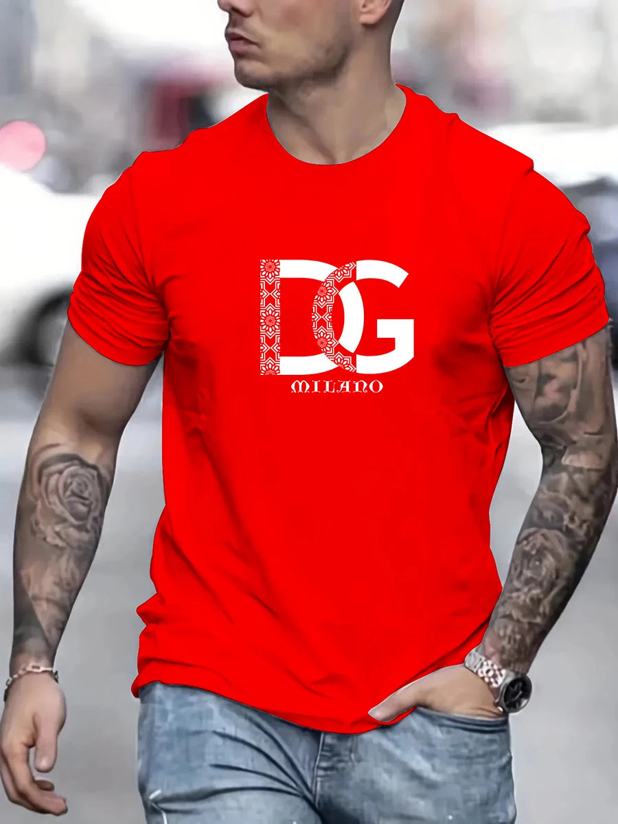 T-shirt Summer New High-quality Cotton Short Sleeved letter Printed O-neck T-shirt Fashion Designer Matching Top