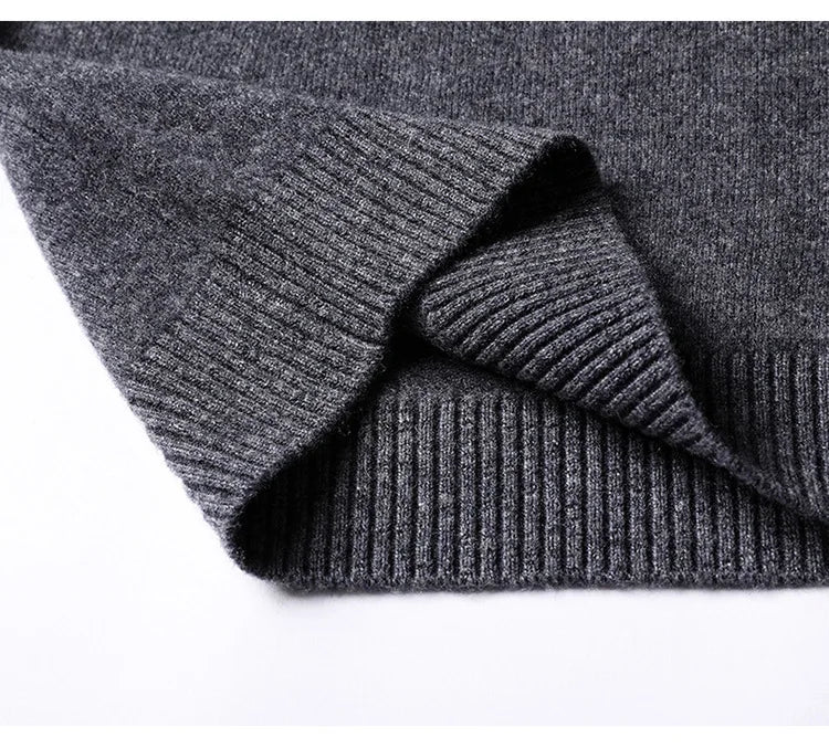 Cashmere Cotton Blend Classic V-Neck Pullover Men Sweater 2025 Autumn Winter Work Casual All-match Jumper Male Knitted Sweaters