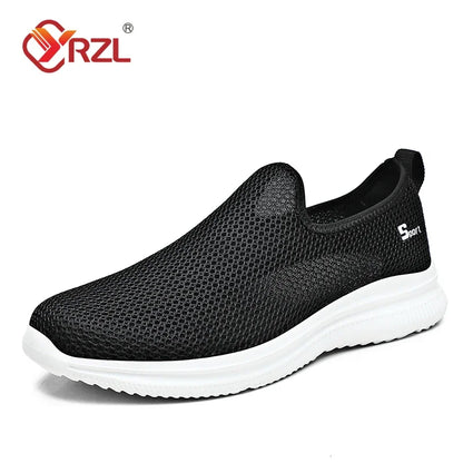 Yrzl mænds sneakers åndbar unisex afslappet sko udendørs skridsikre mesh loafers gå letvægt mode mandlige tennissko