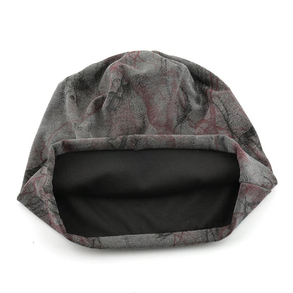 Unisex Chinese-Style Marbled Print Beanie Hat Men Women Loose Style Slouchy Bonntet Cap Spring Autumn Outdoor Casual Sport Hats