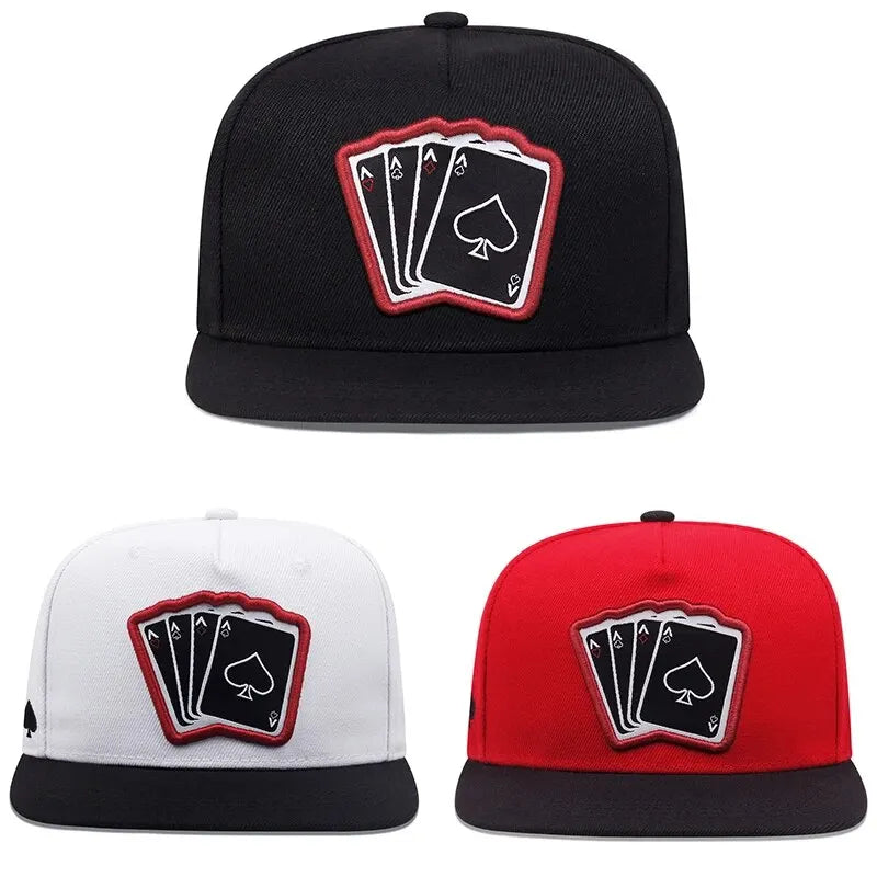 2024 NUEVA FAMINA HOP HOP CAP HOMBres Mujeres Tarjeta de juego ajustable Capas de béisbol bordadas Sombrero de sol al aire libre Snapback Snapback Sombreros