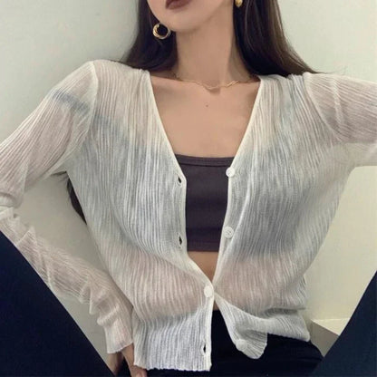 Protetor solar feminino Cardigan-deco
