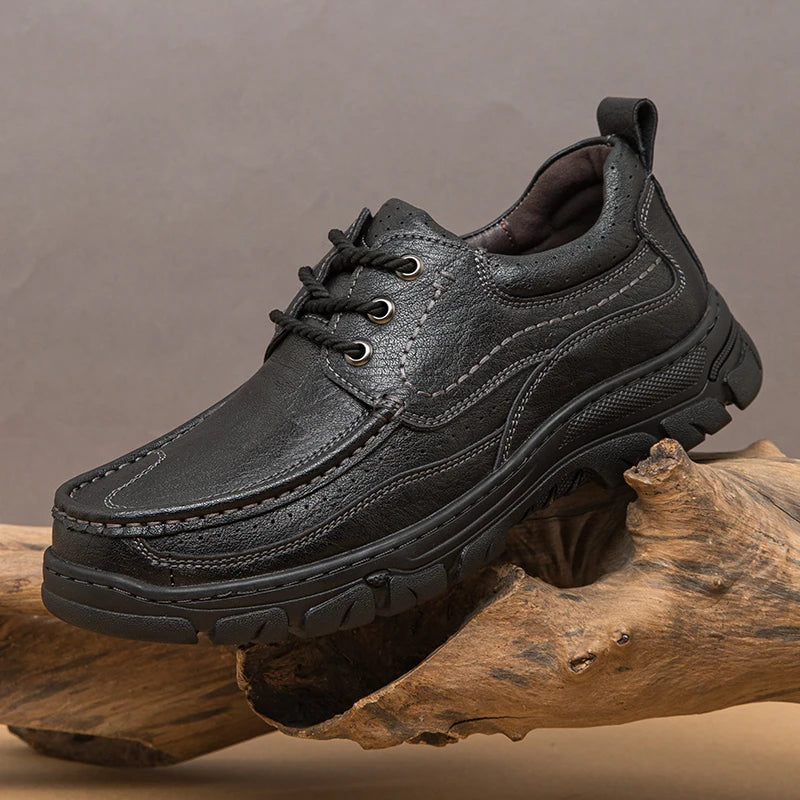 2025 New Men's Handmade Genuine Leather Driving Shoes | Mali casuali piatti traspiranti senza slip morbidi senza slip