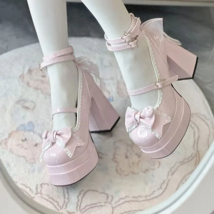 Plataforma del club nocturno Mujeres Lolita Pombs Fashion Shallow High Heel Zapatos 2025 String Autumn Ladies Outdoor Stripper Zapatos