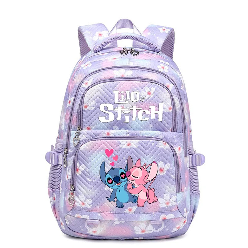 Lilo Stitch Waterproof Large Capacity Backpack for Women Girls Daypack Lightweight Schoolbag Casual Travel Knapsack