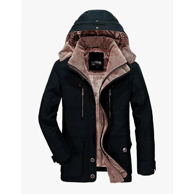 Winter Men's Warm Padded Jackets Fashion Man Mountain Ski Thicken Parkas Overcoats Men Windbreaker Heated Warm Jackets Clothing