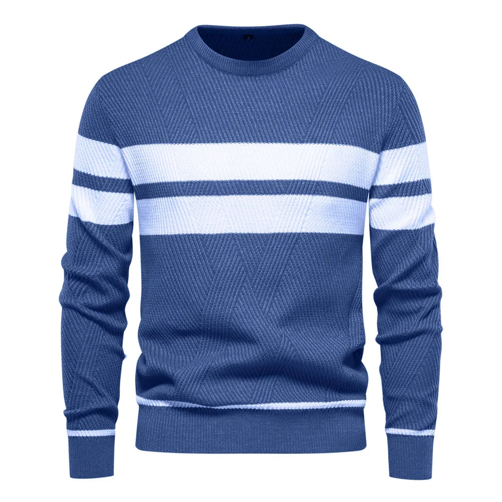 Camisola de manga longa de gola alta masculina, blusas finas, moda casual, roupas de outono, novo