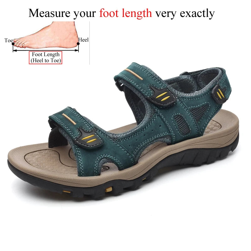 Big Size 48 49 Beach Sandals For Men Outdoor Casual Trekking Summer Breathable Shoes Sandal Hook & Loop Sandalias Hombre Playa