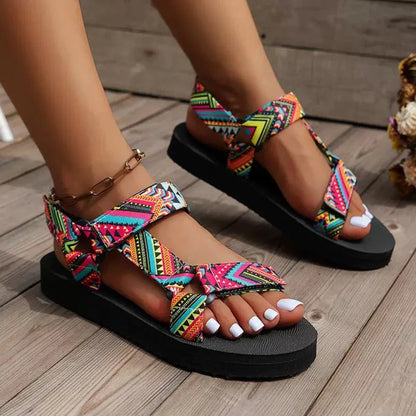 Letní ploché dámské boty konopné lano sada nohou plážové sandály Outdoor All-Match Casual Stippers Dámské sandály Dámské sandály
