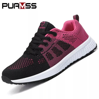 2024 Mujeres zapatos deportivos plataforma de moda zapatillas de zapatillas de primavera de invierno