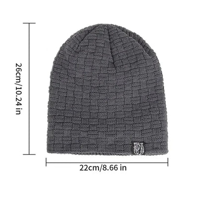 Winter Warm Hat Unisex Outdoor New Wool Knitted Beanies Casual Cotton Hats Cap Winter Padded Warm Outdoor Hat for Men Women