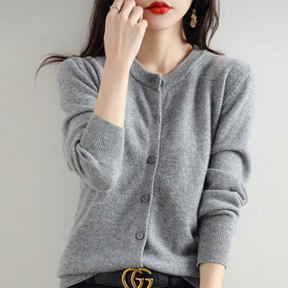 Kobiety sweter sweter o Neck Spring Autumn Knitted kaszmirowe Cardigany Solidne damskie swetry damskie 2022