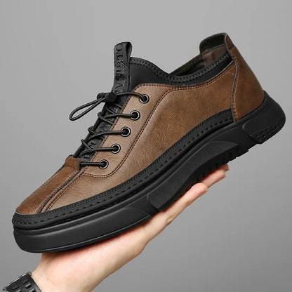 Casual lederen schoenen voor heren Ademschoenen Man Zapatos Hombre Casual Mens Sneakers Sapatos Masculinos Lederen schoenen voor mannen