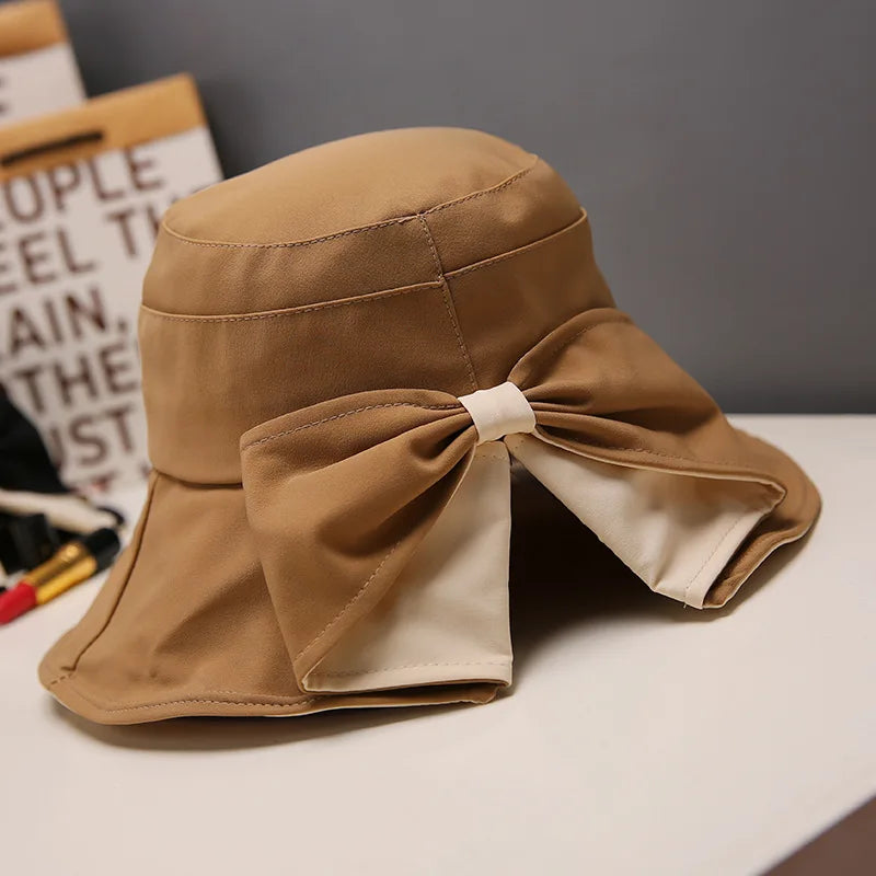 Ricygvm Sweet Bow Women Fisherman Cap Cotting Suur