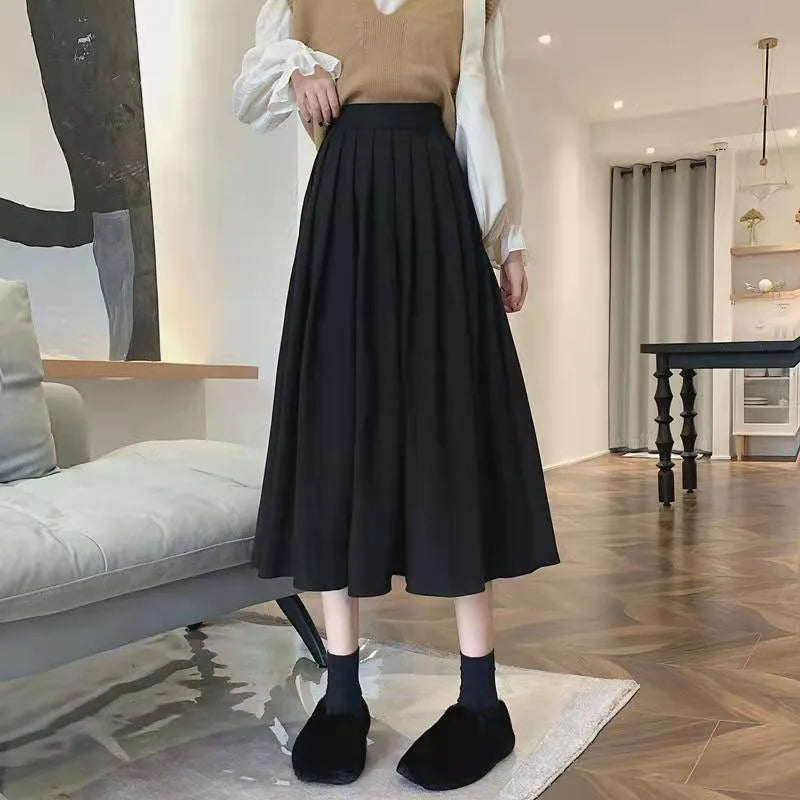 Lucyever Vintage Brown High mitti Pleated Pil