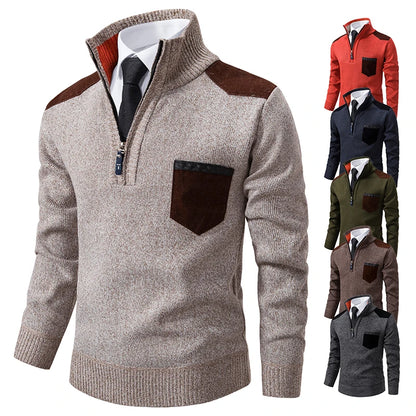 Sweater Sweater Cachemira Camisas gruesas Polos Corea Media Zipe Blusa fría Collar Outumn Invierno Expernor de lujo Paño de lujo