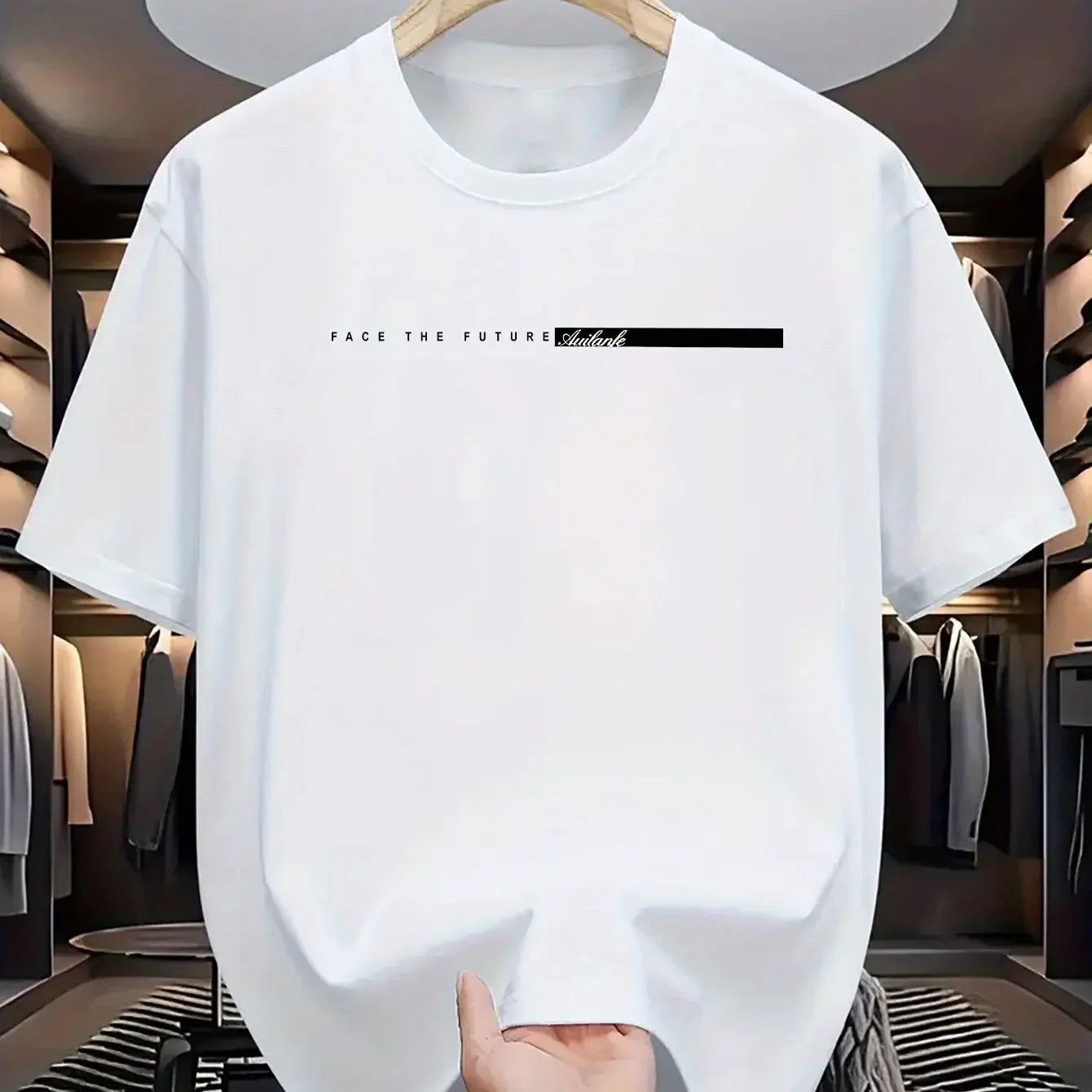 Letnie męskie litery kapitałowe Drukuj okrągły szyjka krótkoczestrwałe T-shirt TOP High Street Men and Women's Style