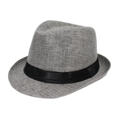 Primăvara Părinte Părinte Copil Straw Straw Cap Respirabil pentru bărbați pentru bărbați pentru bărbați Proteză Solut Panglică Decorare Sunshade Jazz Top Sun Hat F58