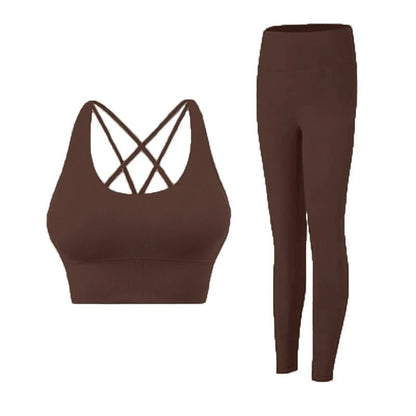 2 Piece Yoga Clothes Women's Tracksuit Athletic Wear Pilates Fitness Suit Gym Workout Push Up Clothes Sports Leggings Suit👖👖