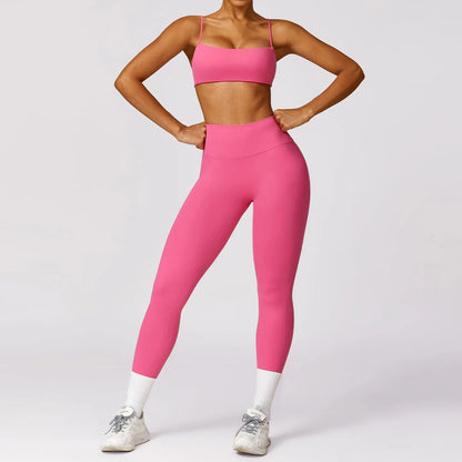 Sexy Fitness Tracksuit Women Yoga Set di yoga Allenamento senza cuciture per palestra di abbigliamento da palestra sportiva reggiseno top a vita alta leggings sport tute