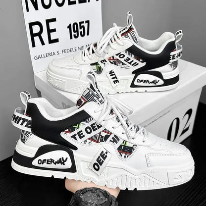 High quality Men's Shoes Breathable Men Walking Sneakers Shoe Leather Outdoor Running Shoes Lace-up Men Casual Shoes New Zapatos