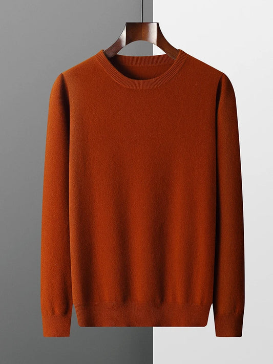 MVLYFLRT 100% PURE PULIR MÉRINO PULATION DE LOCE MENS MEN'S ROND PAUTS TOPS AUTUME HIVER MIVE COLOR SOLIDE SULATER PLUSALILE BASE
