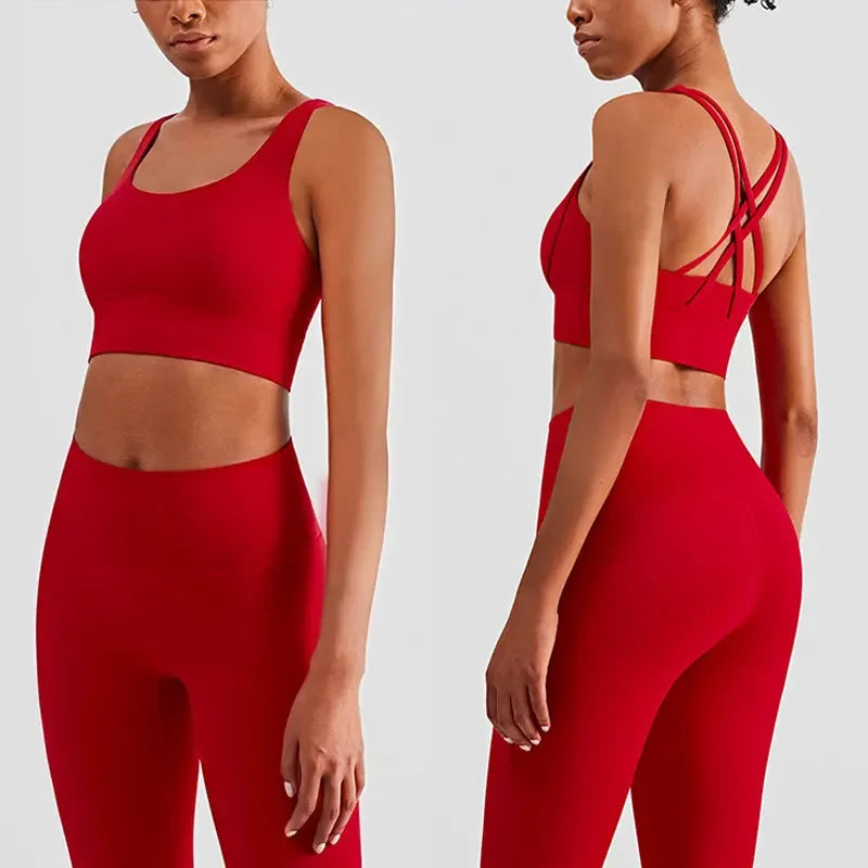 2 Piece Yoga Clothes Women's Tracksuit Athletic Wear Pilates Fitness Suit Gym Workout Push Up Clothes Sports Leggings Suit👖👖